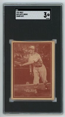 1931 W517 Lefty Grove Strip Hand Cut Card #39 SGC 3 Rare - Image 1 of 2