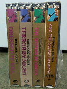 Sherlock Holmes Mystery Classics (VHS, 1998, 4 Tape Box Set) Black & White - Picture 1 of 6