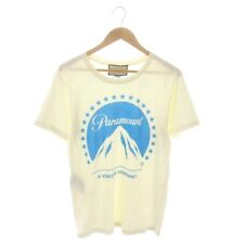 Gucci Paramount Pictures Cut & Sewn Short Sleeve Logo XS Ivory Blue DF Used