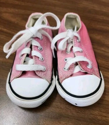 Zapatillas Converse All Star Niño Bebé Niña Talla 6 Rosa Lona Zapatos con Cordones Foto 1 de 4
