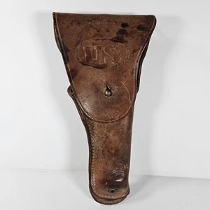 Boyt 42 Holster Brown Leather WWII 1942 Marked "US" Leather Flap Pistol Holster - Picture 1 of 19