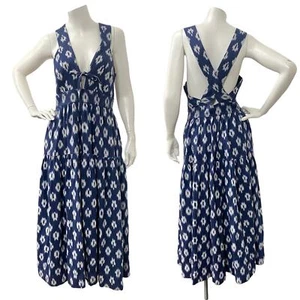 Ulla Johnson Maki Ikat Midi Kleid 10 handgefärbt - Bild 1 von 16
