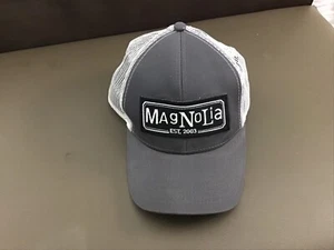 Magnolia Farms Trucker Adjustable Snapback Hat Gray White Mesh Chip Gaines Waco - Picture 1 of 3