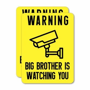 2X Big Brother Is Watching You Sticker Decal Car Mailbox Bin Van Truck - Picture 1 of 1