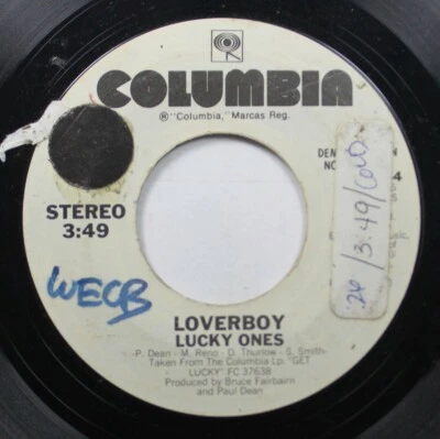 Rock Promo 45 Loverboy - Lucky Ones / Sur Columbia - Photo 1/2