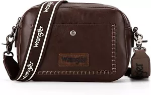 Wrangler Crossbody Purses for Women Trendy Camera Double Layer Coffee - Picture 1 of 7
