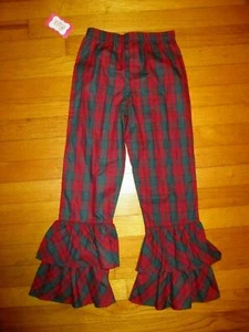 NWT Ricrac & Ruffles Plaid Pants Size 7 - Picture 1 of 7