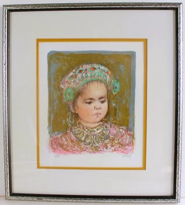 HEDNA HIBEL LITHOGRAPH SIGNED NUMBERED INTERNATIONAL YEAR CHILD OF THAILAND - Imagem 1 de 4