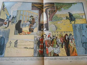 Croquis d'Espagne Marchand d'eau Burgos Avila Le Sereno dessin Print 1932 - Foto 1 di 1