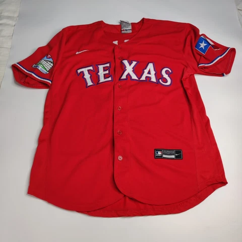 Nike Texas Rangers Joey Gallo Red Jersey Sz 48 Inaugural Season Stitched Cover