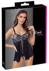 Cottelli LINGERIE Babydoll And String Chest with Zipper With Fine
