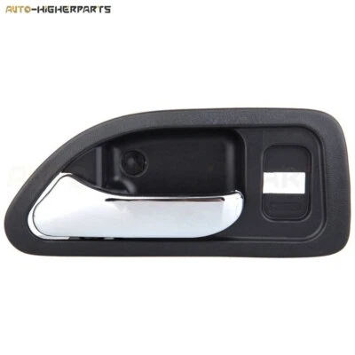 For 1994-1997 Honda Accord Chrome Black Interior Door Handle Front Left Side - Imagem 1 de 4