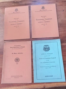 4 X Connecticut Publications 1930s State Health Tercentenary Hartford Budget - Foto 1 di 9