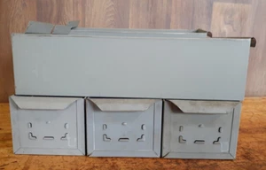 6 /lot Vintage Metal Drawers SIX Industrial Very Heavy Duty backend retainer - Picture 1 of 7
