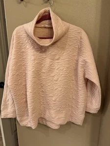 Workshop Peach Wasserfallausschnitt gesteppter Pullover - Damen 1X - Bild 1 von 5