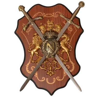 Espada de metal estilo medieval para decoración de pared, bar cafetería sala colgantes de pared. Foto 1 de 4