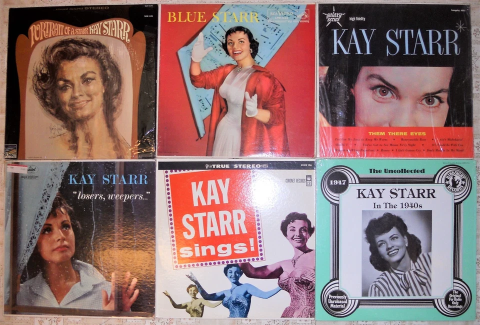 Kay Starr, 6 Vinyl Record Lot, All LP & 4 US 1st Pressing, 1 Promo Copy Cabaret — 第 1/1 张图片