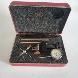 L.S. Starrett NO. 196 .001" Dial Indicator Test Kit w/ Case *Some Rust* - Picture 1 of 6