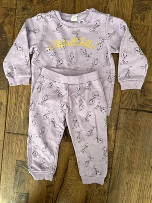 Комплект свитшотов для бега H&M Looney Tunes Lila That's ALL Folks размер 12-18 месяцев - Изображение 1 из 4