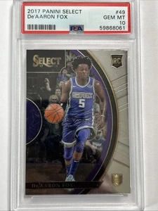 2017 PANINI SELECT DE'AARON FOX #49 PSA 10 - Picture 1 of 2
