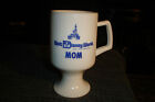 Vintage Walt Disney World "MOM" White Milk Glass Mug Coffee Cup