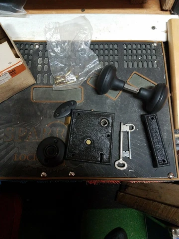 New Old Stock Mortise Lock w/2 Skeleton Keys Cover