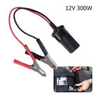 12V Battery Clamps Terminal Clip-on Car To Lighter Socket Adapter Plug