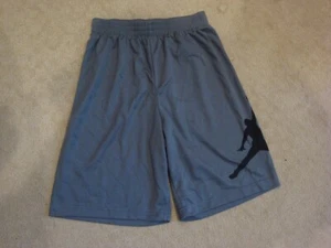 Lot of 2 Jordan Boys Athletic Basketball Shorts Black Gray 12-13Y Large Youth - Picture 1 of 6