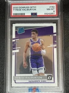 2020 Donruss Optic TYRESE HALIBURTON RC #162 BEWERTET ROOKIE PSA 8 NM-MT Sacramento - Bild 1 von 2