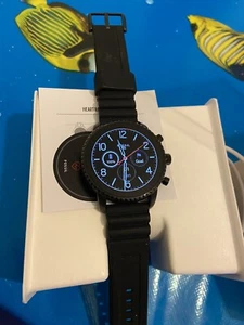 Fossil Men’s Gen 4 Explorist Hr Silicone Smartwatch Black - Picture 1 of 1