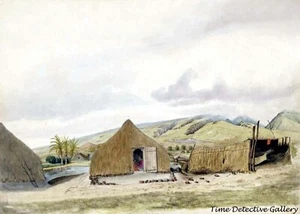 "Lahaina, West Maui, Sandwich Islands" (Hawaii) - 1855 - Historic Art Print - Picture 1 of 1