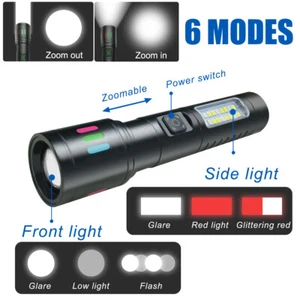12000000Lumen Super Bright LED Tactical Flashlight Rechargeable LED Work Light - Picture 1 of 15