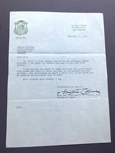 FELIXBERTO C. FLORES (†1985) bishop Agana autograph signed letter - Picture 1 of 1