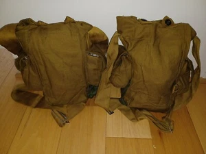 Two Russian GP-5 Gas Mask Bags New. Steel Buttons, Adjustable Strap, 5x4x9" High - Picture 1 of 4