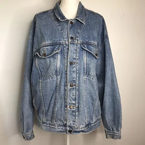 Vintage Jordache Mens 1990's Denim Trucker Jacket XL Medium Wash - Picture 1 of 8