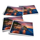 4x Rectangle Stickers - Manarola Italy Cinque Terre Liguria #45662