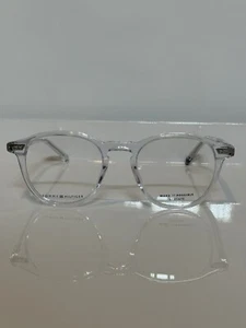 New Tommy Hilfiger 1393 900 Crystal Clear Round Unisex Acetate Eyeglasses 48mm - Picture 1 of 5