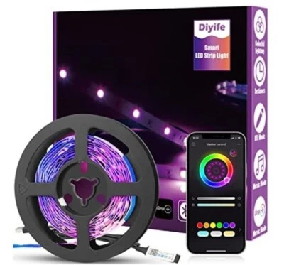 Striscia LED RGB Diyife, [3METRI] Con applicazione retroilluminazione fai-da-te - Immagine 1 di 4