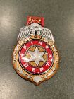Vintage Tin Toy Clicker, FIRE DEPARTMENT BADGE (Made in Japan)
