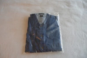 NWT Jonathan Corey Blue Pockets Button Up Shirt Men's Size L Henley - Picture 1 of 3