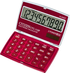 Citizen CTC 110rd Premium Red Electronic Tax Calculator 10 Large Numbers New - Picture 1 of 2