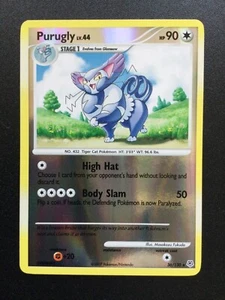 Old Pokemon Rare Reverse Holo Purugly 36/130 Diamond & Pearl Base Set Card - NM - Picture 1 of 3