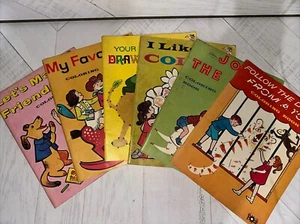 Lot  Of  6 Vintage Coloring Books 1960s Some Slightly Colored & Drawn In - Picture 1 of 8