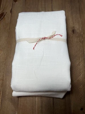 Pottery Barn Emery Linen Curtain~White~ 50" W x 84" L  Light Filtering - Image 1 of 4