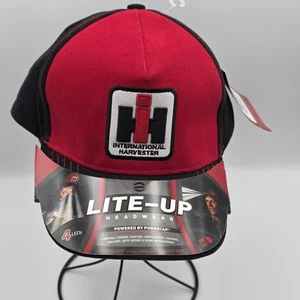 International Harvester Mütze Kappe Riemen hinten Herren Einheitsgröße rot schwarz LED POWERCAP - Bild 1 von 11