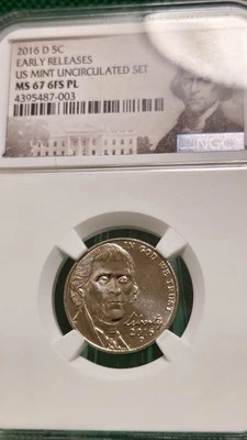 2016 D Jefferson Nickel MS67 FS PL - Image 1 of 4