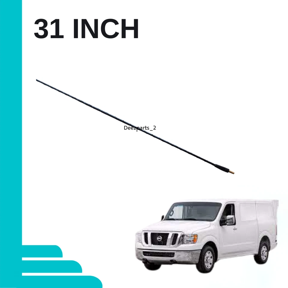 31" Antenna Black for Nissan NV1500 2500 3500 2012-2021 - Image 1 of 4