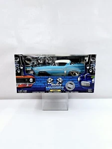 Muscle Machines 58 Impala Blue w/ White Roof Build It Kit New In box 1:18 Rare - Picture 1 of 14