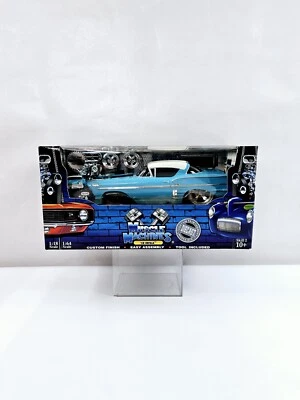 Muscle Machines 58 Impala Blue w/ White Roof Build It Kit New In box 1:18 Rare - Image 1 of 4