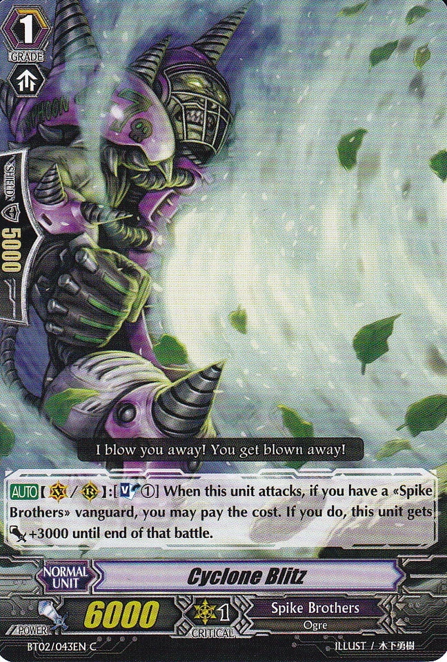 4 x Cyclone Blitz - BT02/043EN - C Near Mint / Mint, English - Image 1 of 1